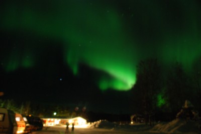 Nordlys over Jokkmokk 2. februar 2016